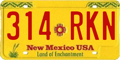 NM license plate 314RKN