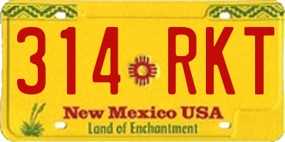 NM license plate 314RKT