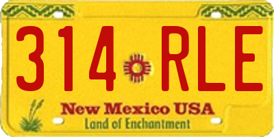 NM license plate 314RLE
