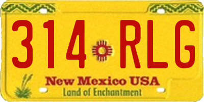 NM license plate 314RLG