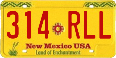 NM license plate 314RLL