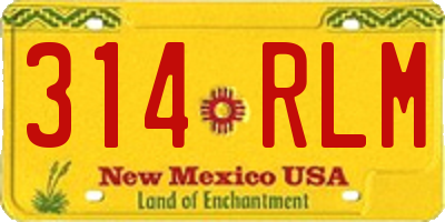 NM license plate 314RLM