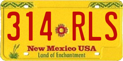 NM license plate 314RLS