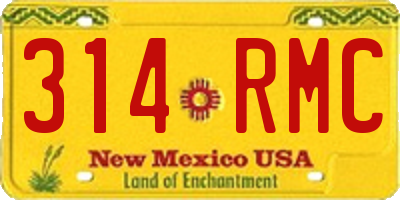 NM license plate 314RMC