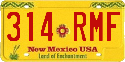 NM license plate 314RMF