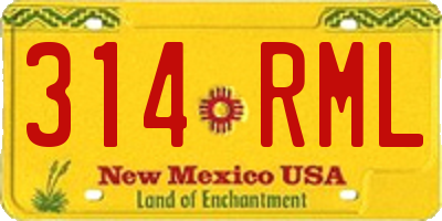NM license plate 314RML
