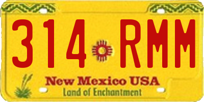NM license plate 314RMM
