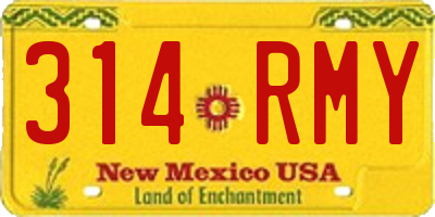 NM license plate 314RMY