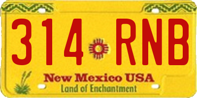 NM license plate 314RNB