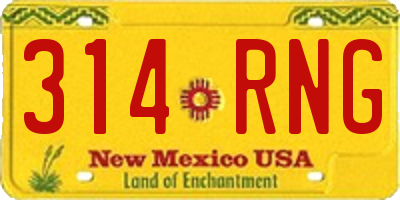 NM license plate 314RNG