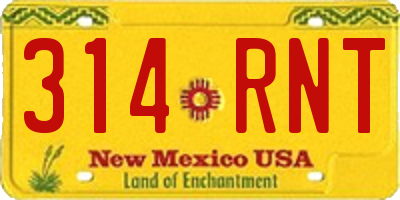 NM license plate 314RNT
