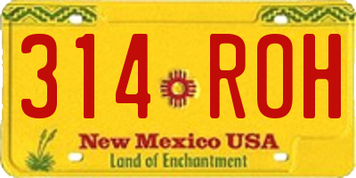 NM license plate 314ROH