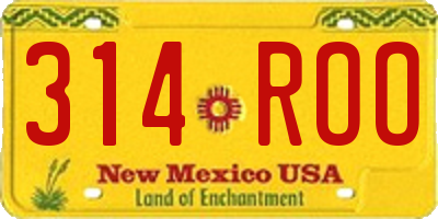 NM license plate 314ROO