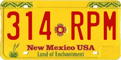 NM license plate 314RPM