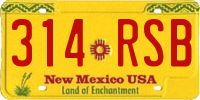 NM license plate 314RSB
