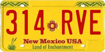 NM license plate 314RVE