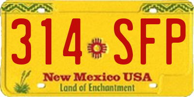 NM license plate 314SFP