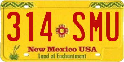 NM license plate 314SMU