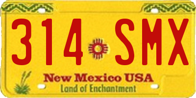 NM license plate 314SMX