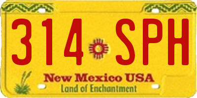 NM license plate 314SPH