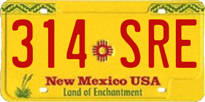 NM license plate 314SRE