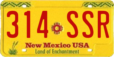 NM license plate 314SSR