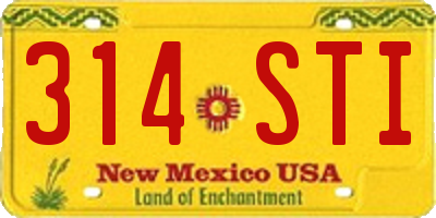 NM license plate 314STI