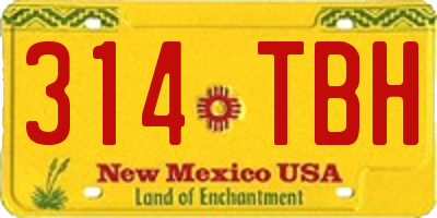 NM license plate 314TBH