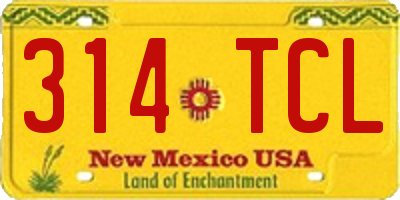 NM license plate 314TCL
