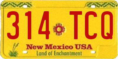 NM license plate 314TCQ