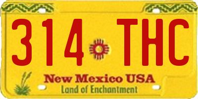 NM license plate 314THC