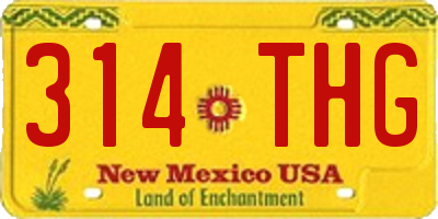 NM license plate 314THG