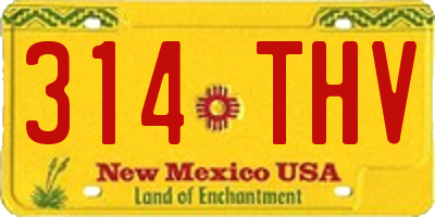 NM license plate 314THV