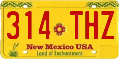 NM license plate 314THZ