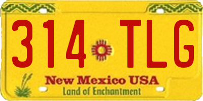 NM license plate 314TLG