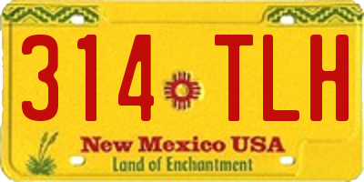 NM license plate 314TLH