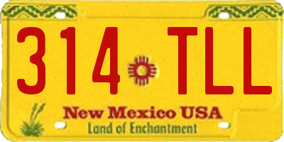 NM license plate 314TLL