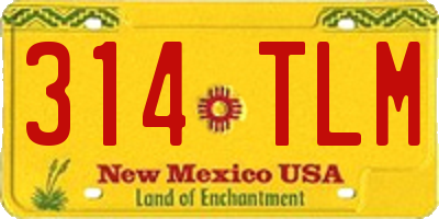 NM license plate 314TLM