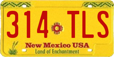 NM license plate 314TLS