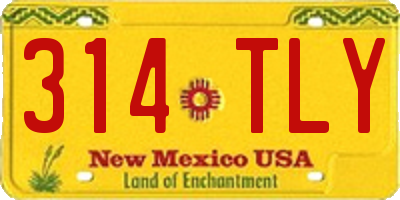 NM license plate 314TLY