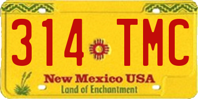 NM license plate 314TMC