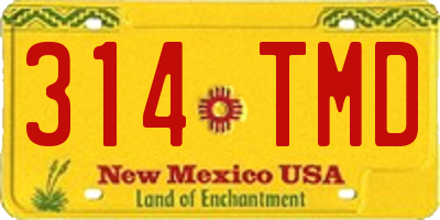 NM license plate 314TMD