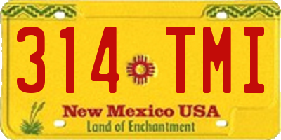 NM license plate 314TMI