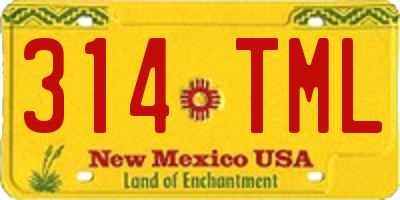 NM license plate 314TML