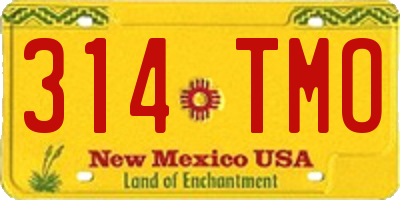 NM license plate 314TMO