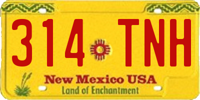 NM license plate 314TNH