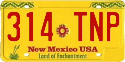 NM license plate 314TNP