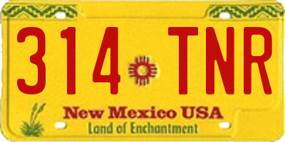 NM license plate 314TNR