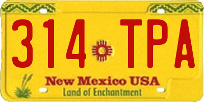 NM license plate 314TPA