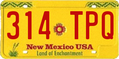 NM license plate 314TPQ